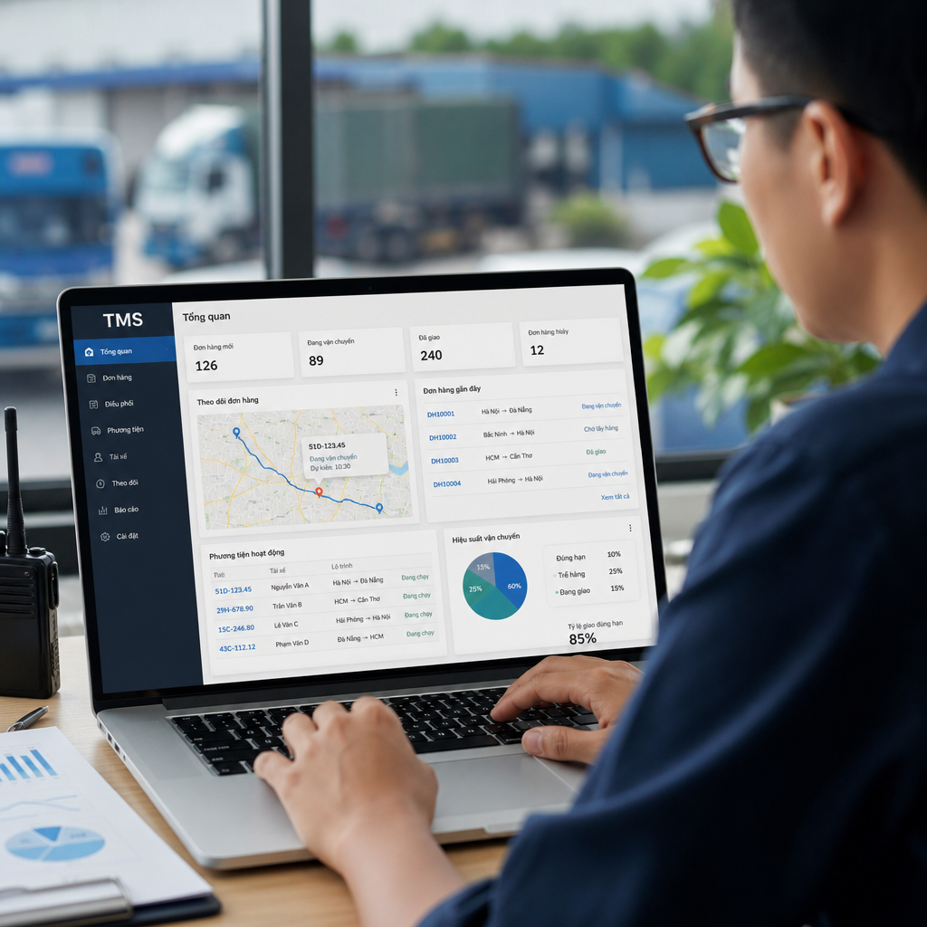 Phần Mềm TMS Quản Lý Đơn Hàng, Điều Phối Xe Và Tài Xế Như Thế Nào?