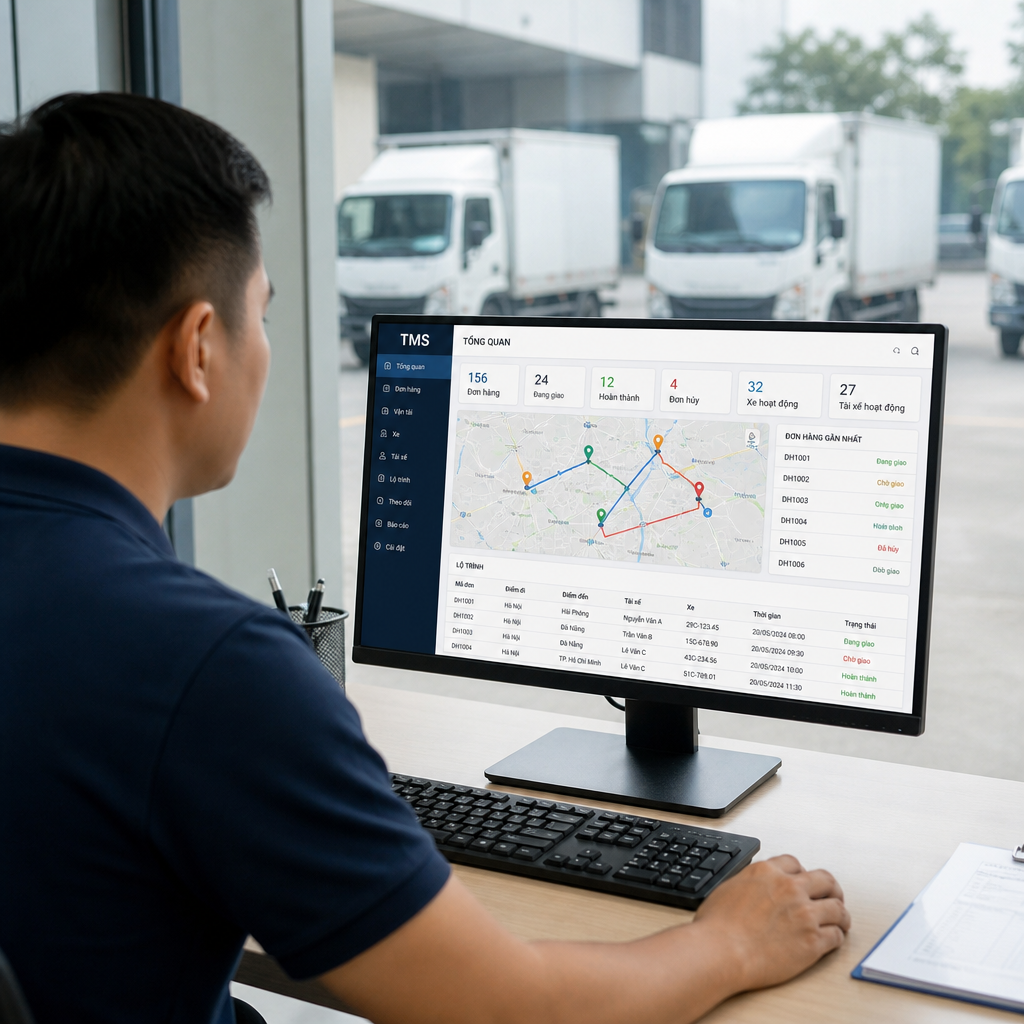 Phần Mềm TMS Quản Lý Đơn Hàng, Điều Phối Xe Và Tài Xế Như Thế Nào?