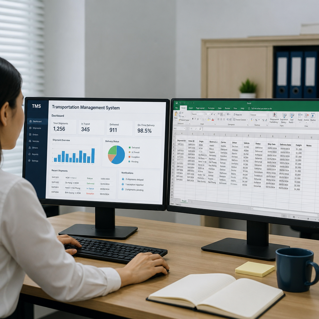 Phần Mềm TMS Và Excel: Đâu Là Cách Quản Lý Vận Tải Hiệu Quả Hơn?