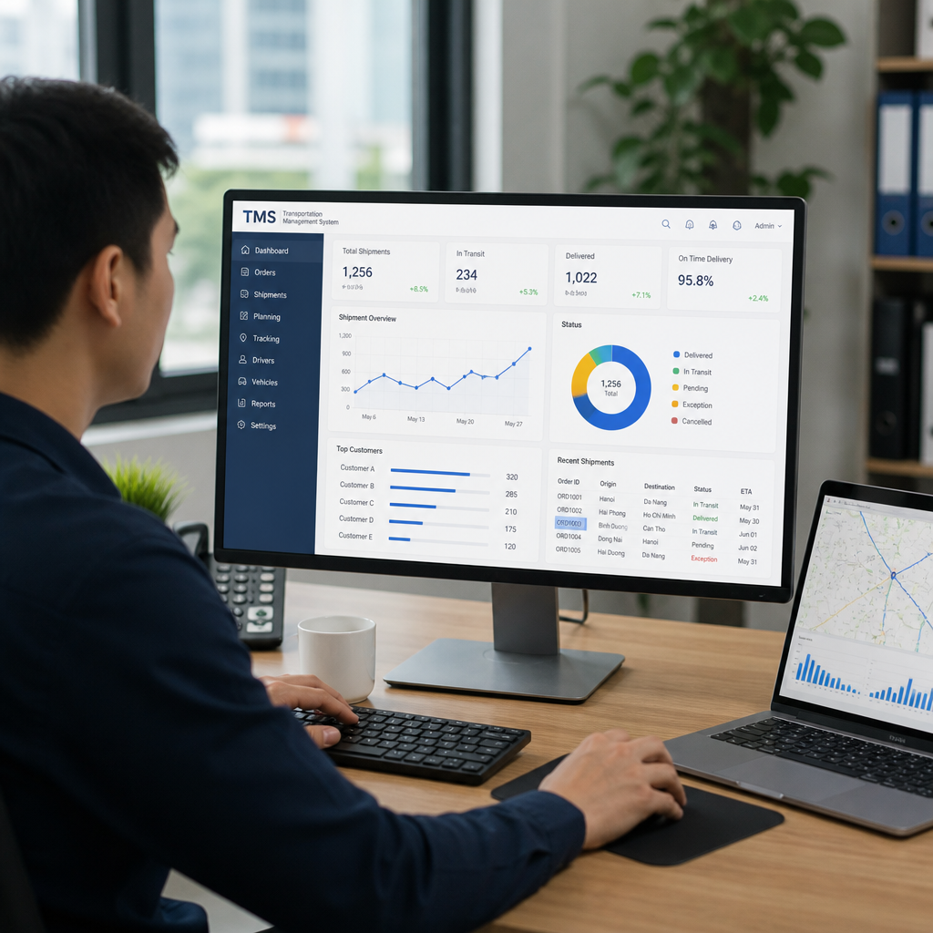 Phần Mềm TMS Giúp Doanh Nghiệp Giảm Nhân Sự Vận Hành Như Thế Nào?