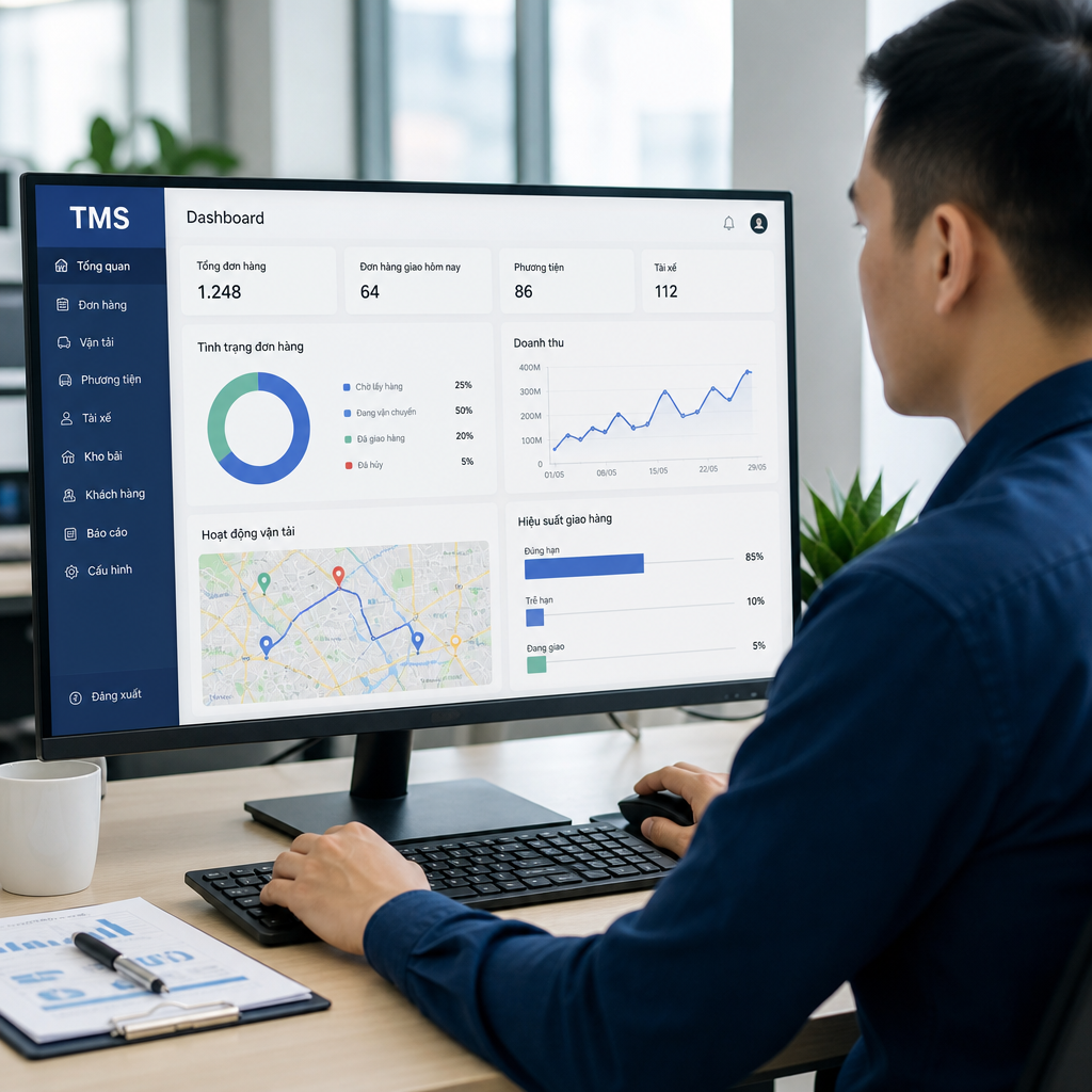 Phần Mềm Quản Lý Vận Tải TMS Là Gì? Giải Pháp Số Hóa Doanh Nghiệp Vận Tải