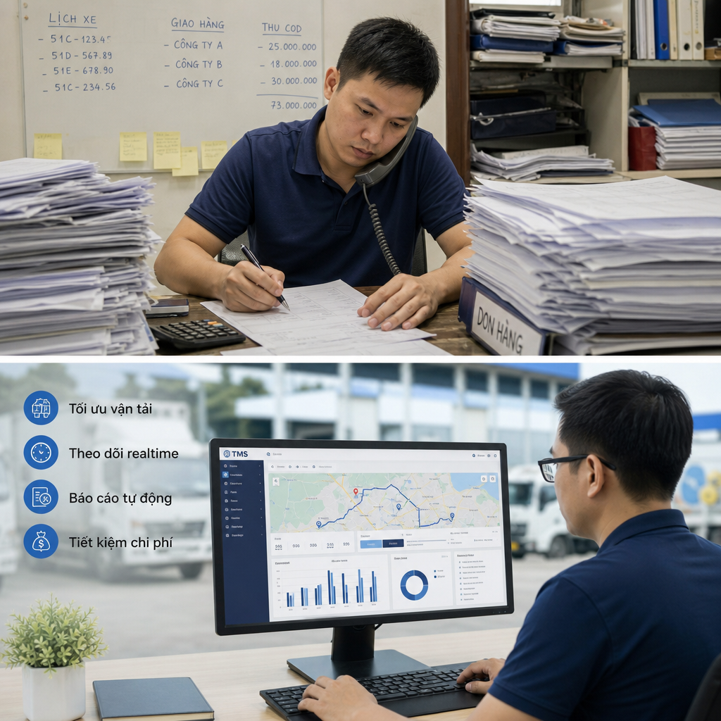 Từ Quản Lý Vận Tải Thủ Công Đến Tự Động Hóa Với Phần Mềm TMS