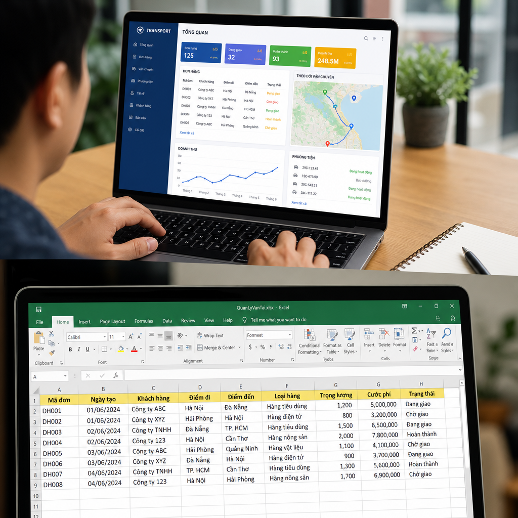 Phần Mềm Quản Lý Vận Tải Miễn Phí Hay Excel: Đâu Là Lựa Chọn Phù Hợp?