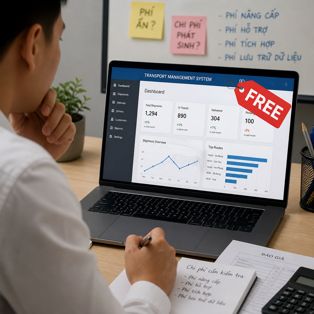 Phần Mềm Quản Lý Vận Tải Miễn Phí Có Thực Sự Miễn Phí? Những Chi Phí Cần Kiểm Tra