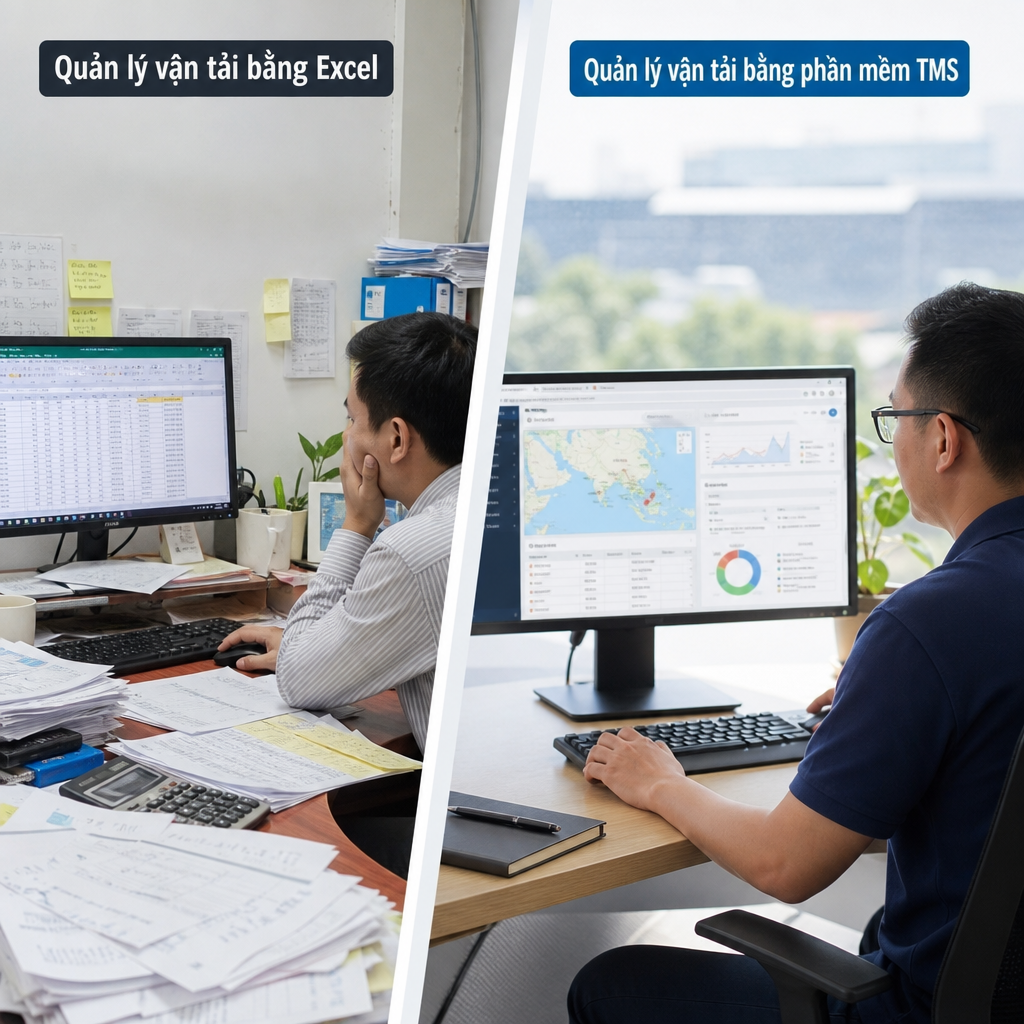Từ Quản Lý Vận Tải Bằng Excel Đến Phần Mềm TMS: Doanh Nghiệp Thay Đổi Như Thế Nào?