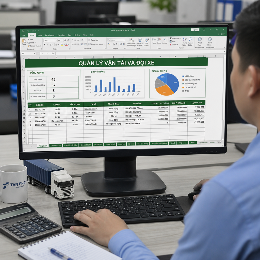 15 Bảng Excel Cần Có Khi Quản Lý Vận Tải Và Đội Xe