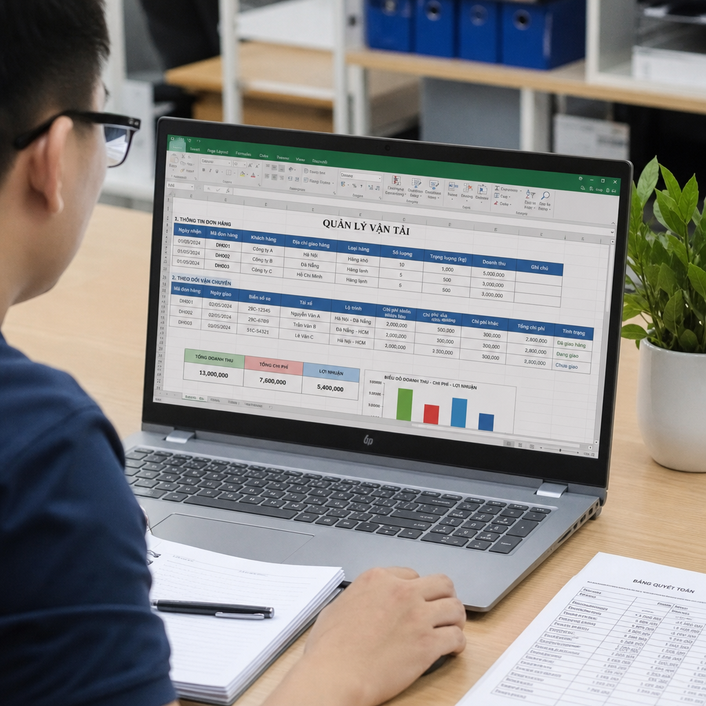 Cách Quản Lý Vận Tải Bằng Excel Từ A–Z: Từ Tiếp Nhận Đơn Hàng Đến Quyết Toán