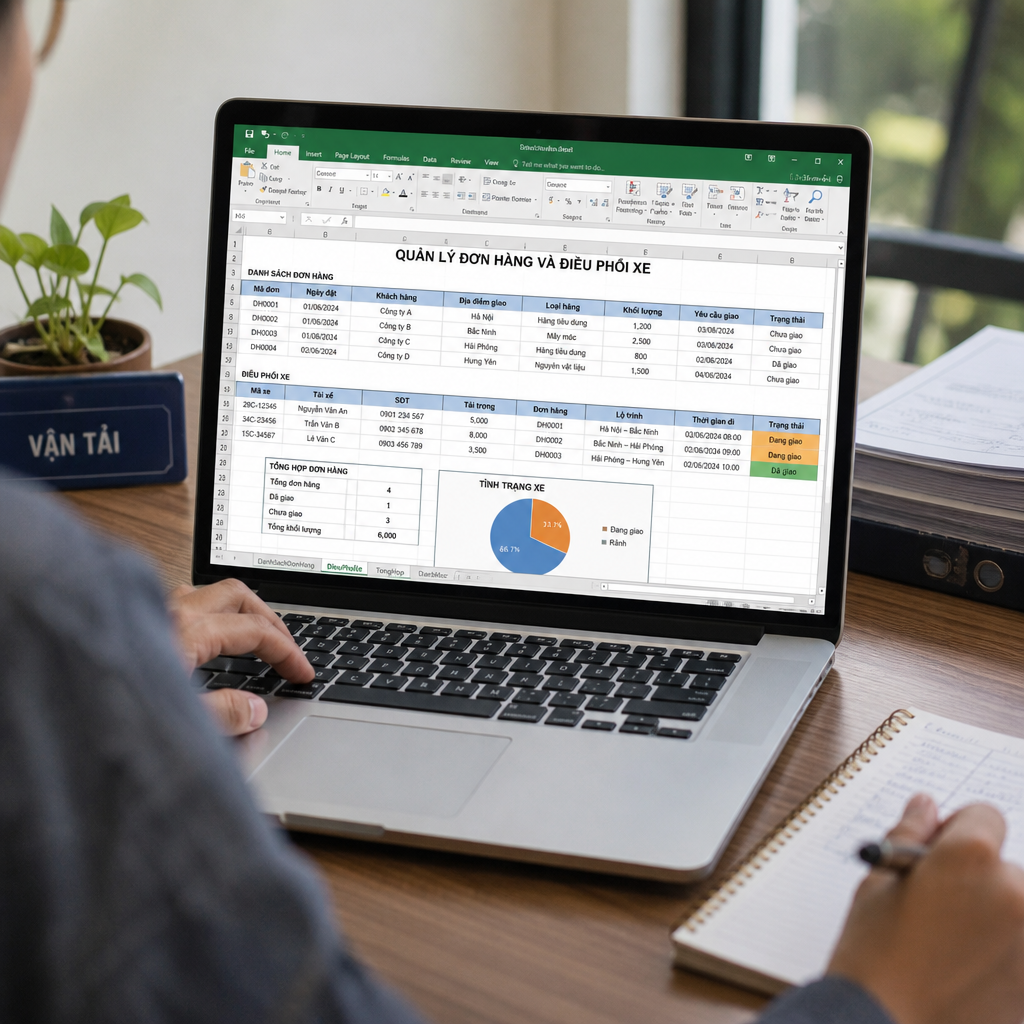 Excel Quản Lý Đơn Hàng Và Điều Phối Xe Như Thế Nào?