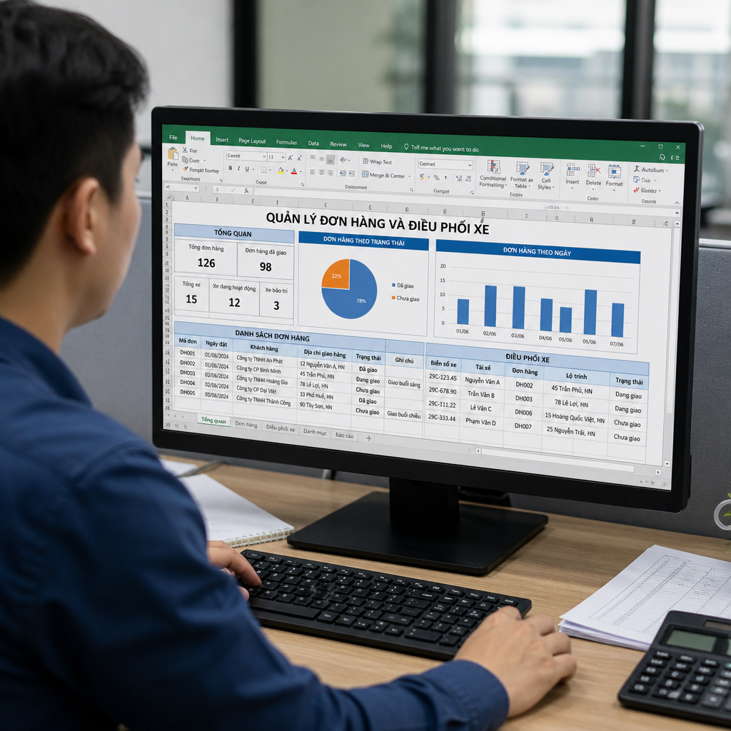 Excel Quản Lý Đơn Hàng Và Điều Phối Xe Như Thế Nào?