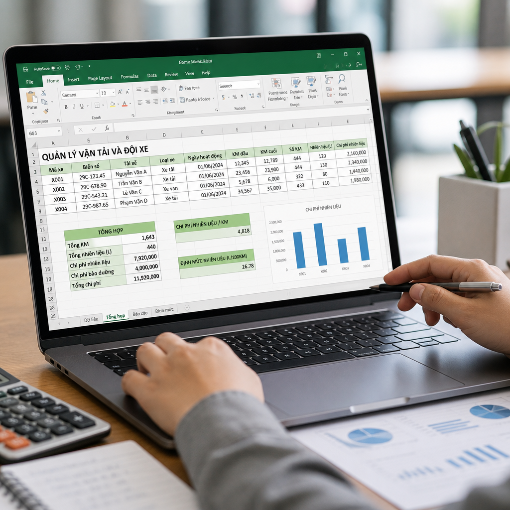 20 Công Thức Excel Hữu Ích Trong Quản Lý Vận Tải Và Đội Xe