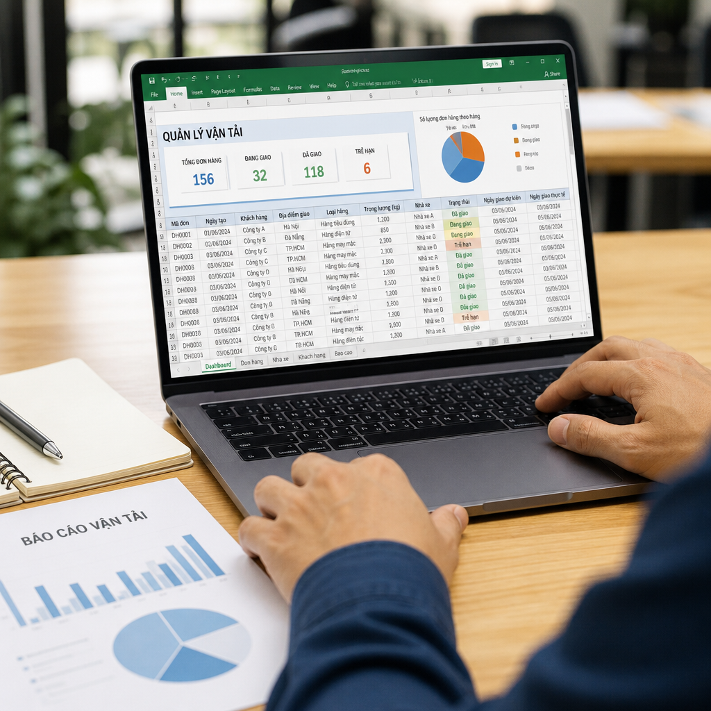 Cách Tạo File Excel Quản Lý Vận Tải Chuyên Nghiệp Cho Doanh Nghiệp