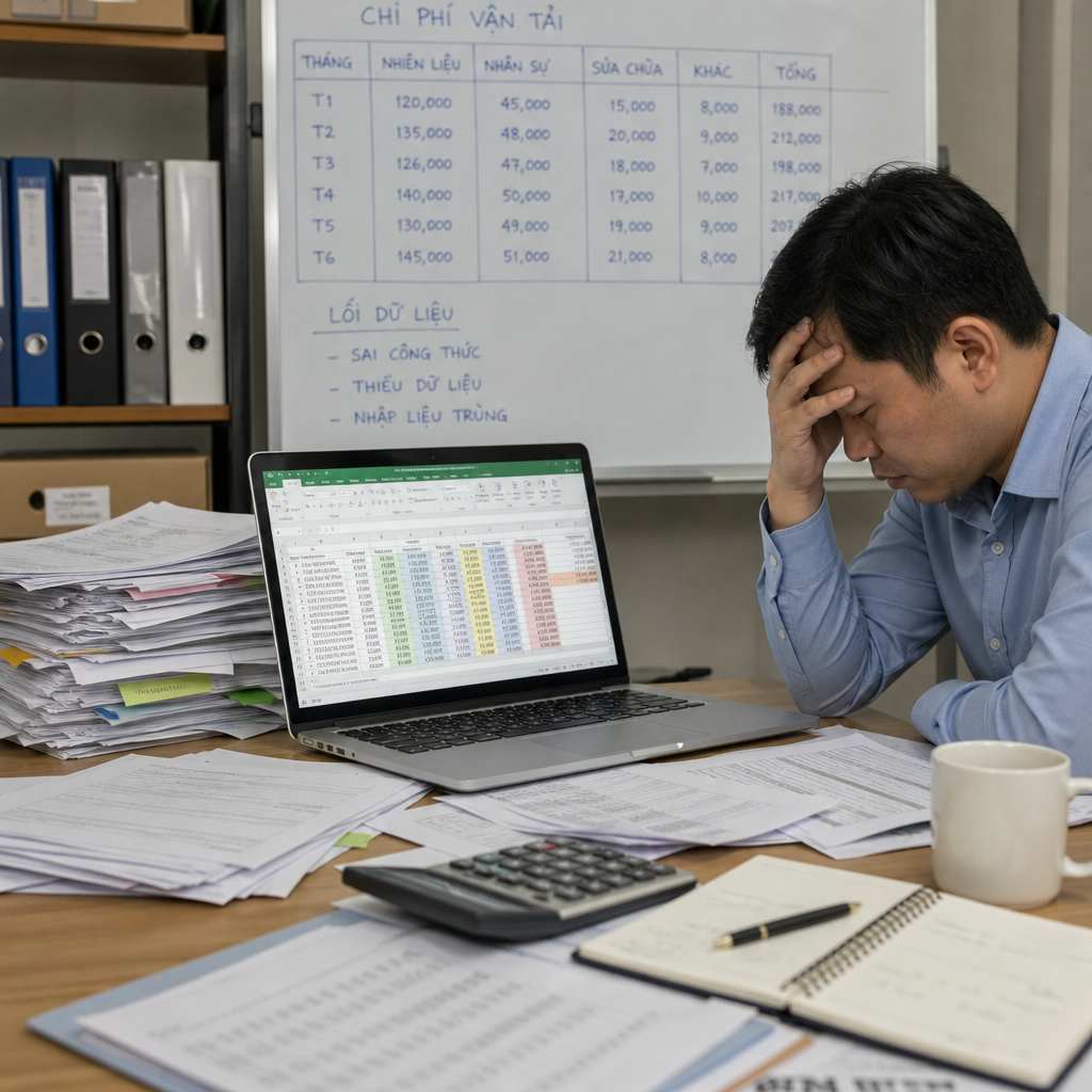 Chi Phí Quản Lý Vận Tải Bằng Excel Có Thực Sự Rẻ? Tính Cả Chi Phí Nhân Sự Và Sai Sót